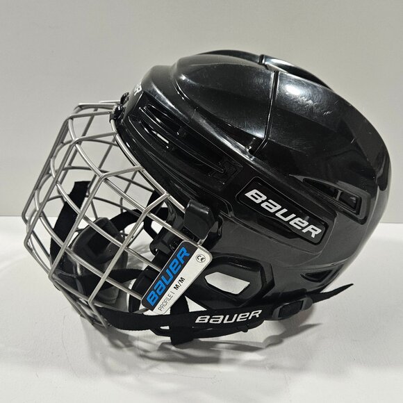Bauer IMS 5.0 Adult Medium Black Hockey Helmet w/ Cage (2020 Cert) - Picture 1 of 9
